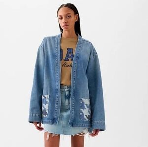 GAP x Dapper Dan “Harlem” Denim Wrap Jacket – Organic Denim – Size S/XS – Rare